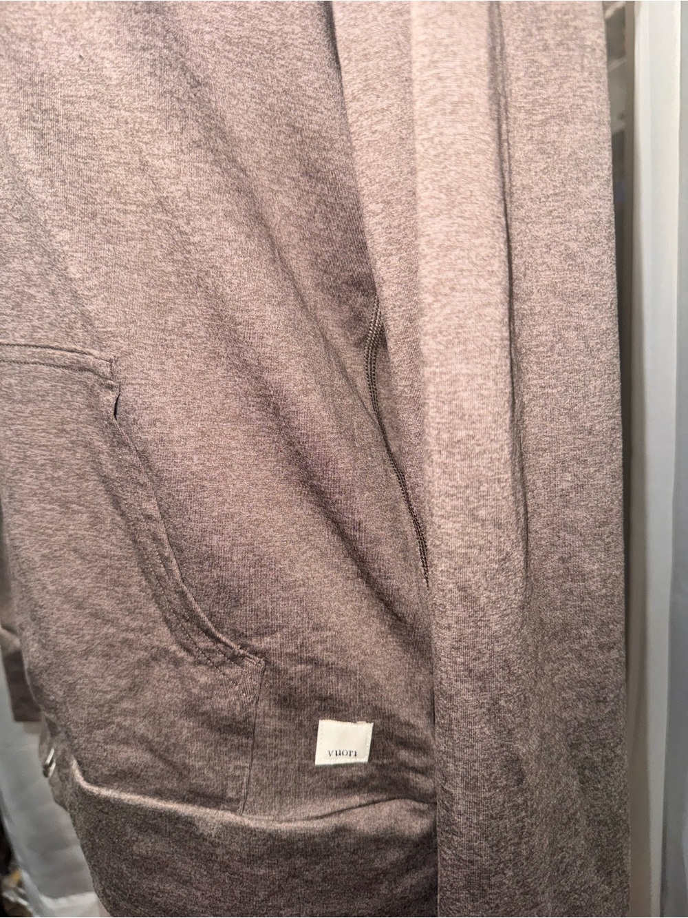 Women’s Vuori Halo Performance Mushroom Taupe Heather Zip Hoodie Jacket M - Picture 3 of 8